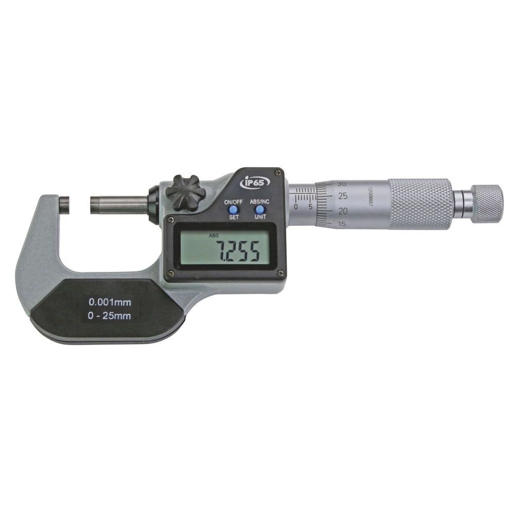 Digitale micrometer 50-75mm IP65 ABS functie, Stg. 0,5mm-0