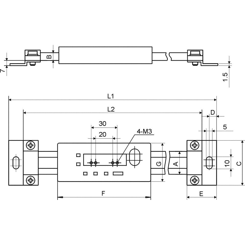 Digitale micrometer, meetbereik 1000mm horizontaal-2