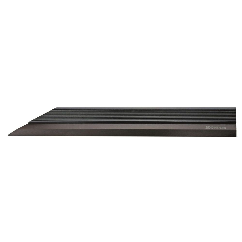 Haarliniaal 500mm DIN874/00 zwart gebruneerd met handbeschermer-1
