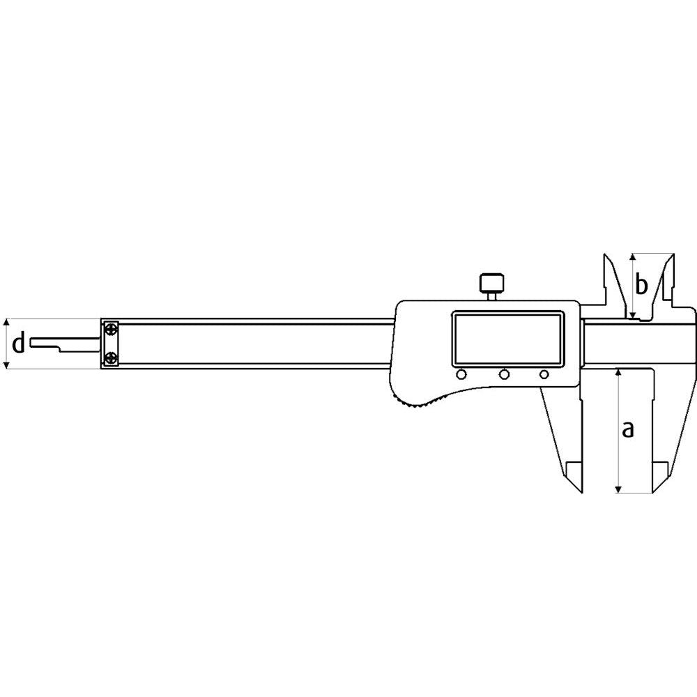 Digitale schuifmaat links 150x40mm Met ABS-functie en groot display-2