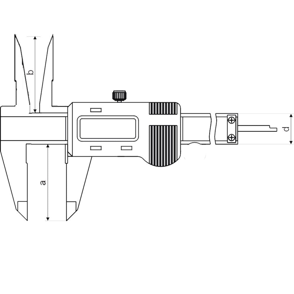 Digitale schuifmaat 150mm extra lange punten-2