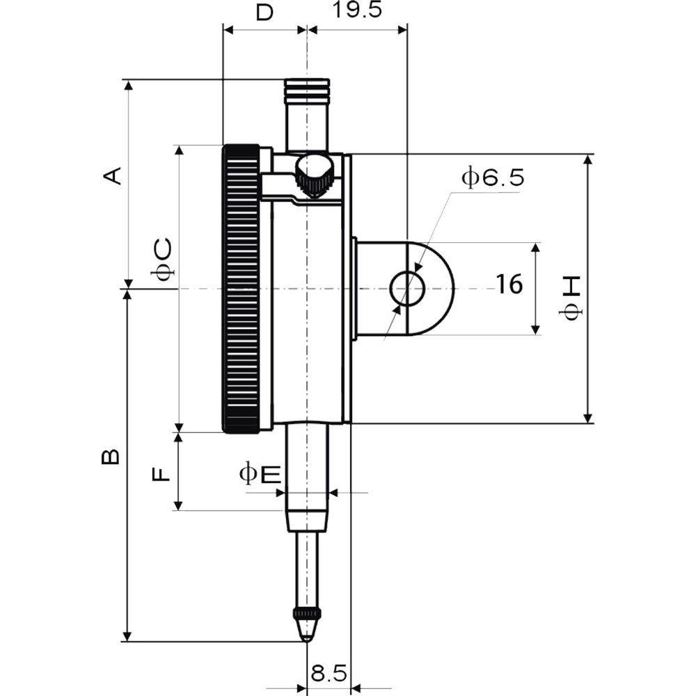 Meetklok 60mm Metalen behuizing-3