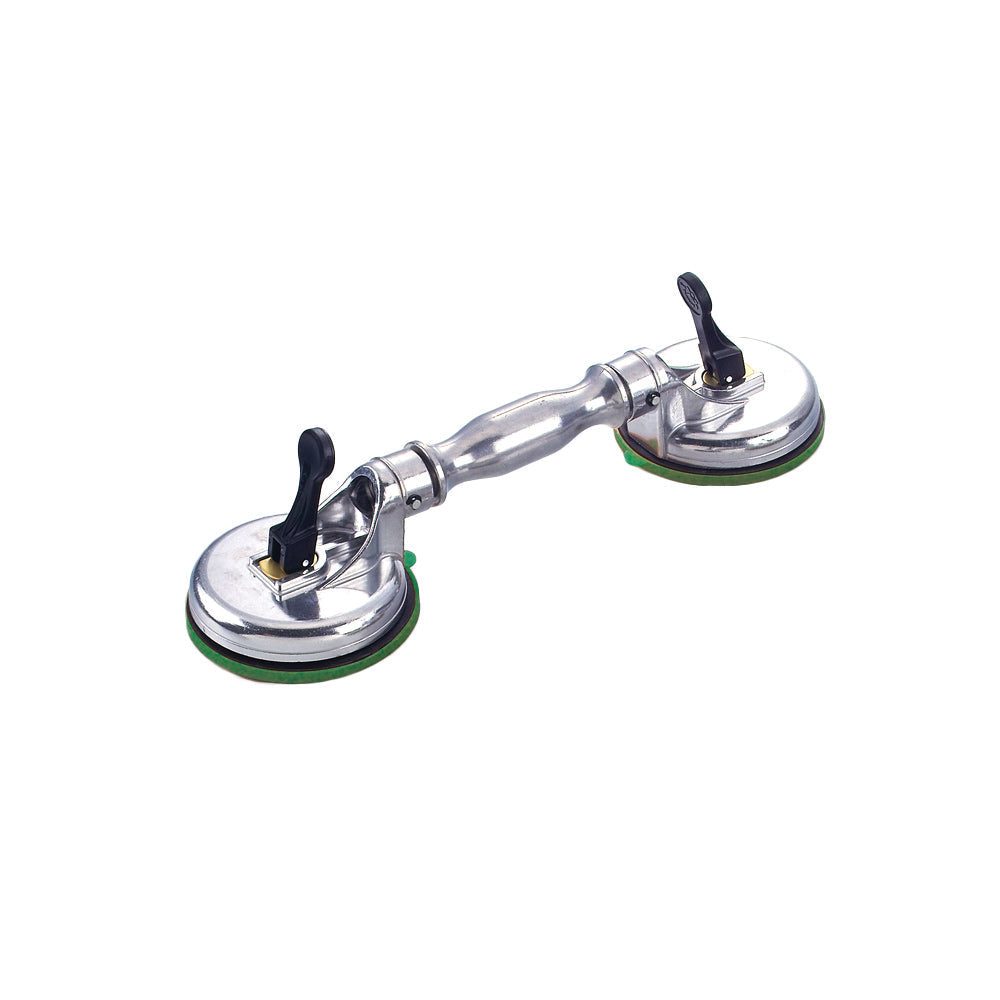 Glasdrager - Flexibele Dubbele Zuignap (Aluminium)
