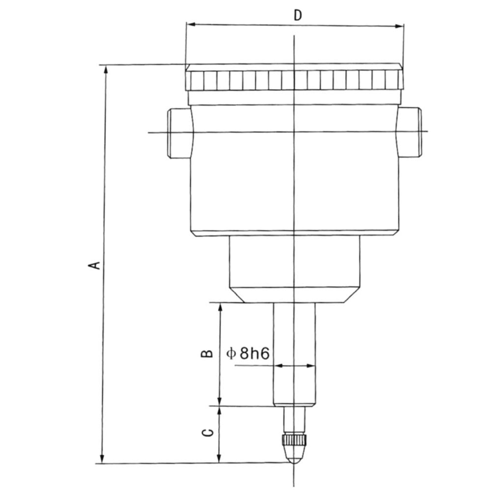 Meetklok 42mm, meetbereik 3mm met achter meetspindel-3
