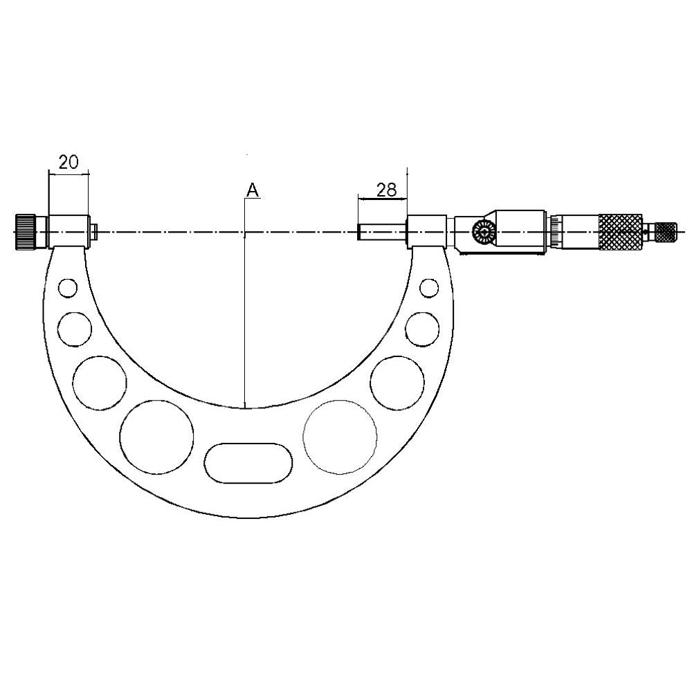 Precisie micrometer 0,5mm 0-150mm met 6 verwiss. meetstift. 25/50/75/100/125mm-2