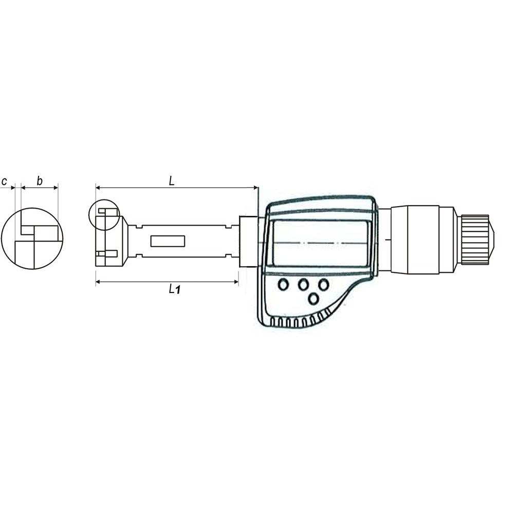 Dig. 3-punt interne micrometer 40-50mm Zonder instelring/verlenging-3