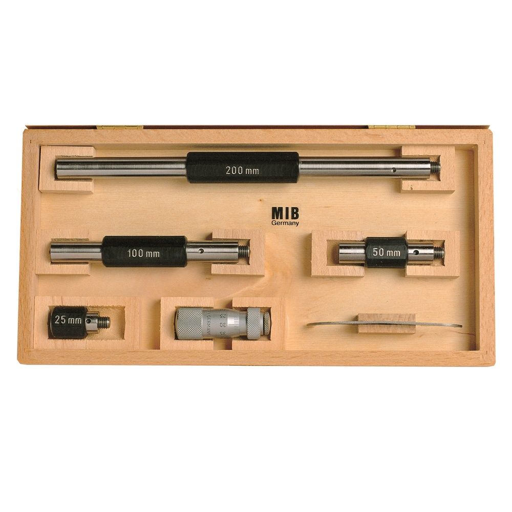 Precisie micrometer set 50-850mm afl. 0,01mm in houten kist-0