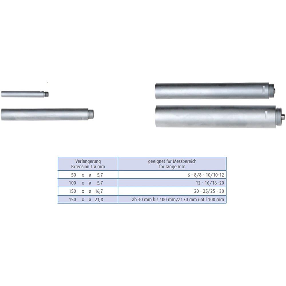 Verlenging voor driepunt binnenschroeven 50x5,7mm, Nr. S668 + S670-0