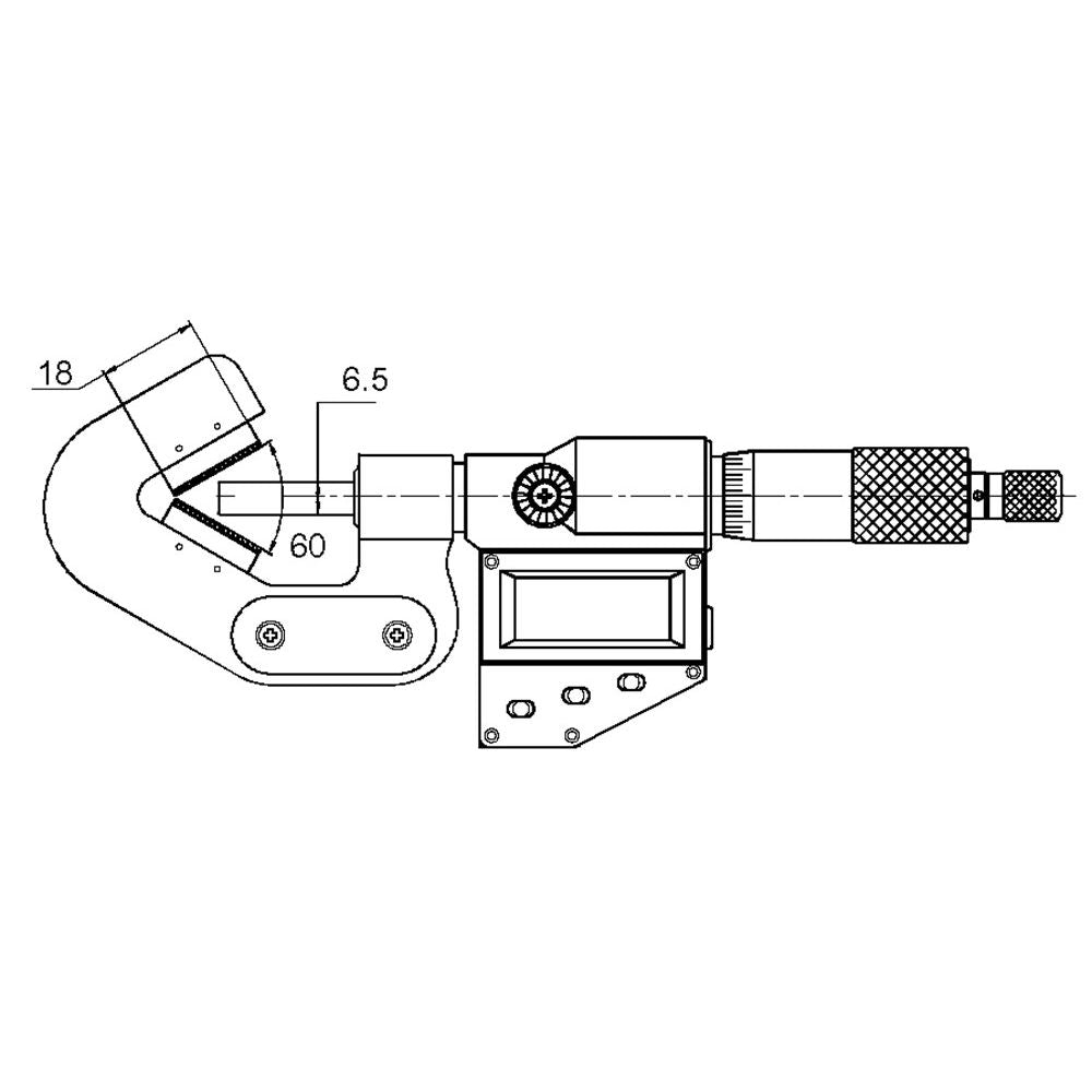Precisie driepunts micrometer 35-50mm aflezing 0,01mm met HM meetpunten-2