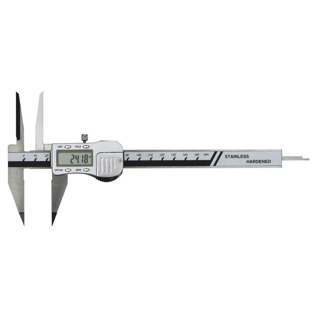 Digitale schuifmaat 150mm spitse snavel, lange punten 15°-0