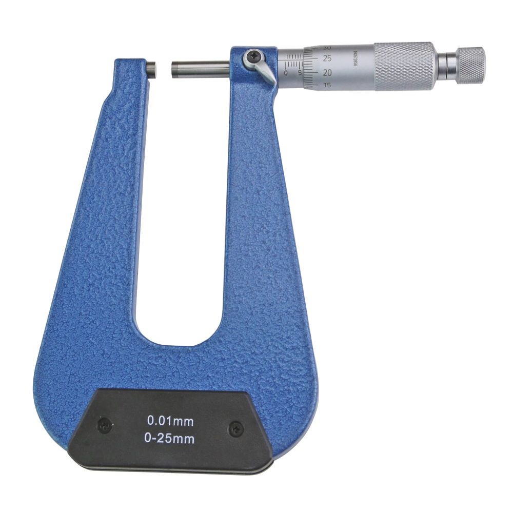 Micrometer 25-50mm met extra diepe beu- gel van 100mm, aflezing 0,01mm-0