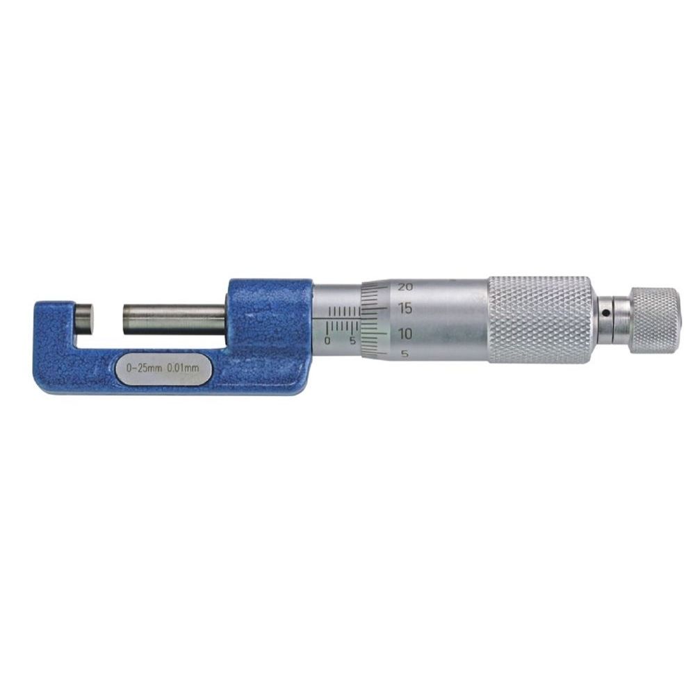 Micrometer 25-50mm met vlakke beugel aflezing 0,01mm-0