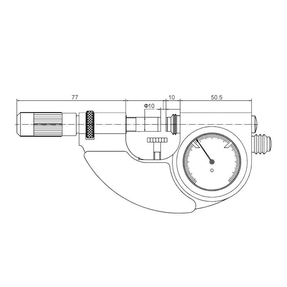 Feinzeiger-Mikrometer 0 - 25mm Gen. +-0,002mm Abl.Messtr.-2