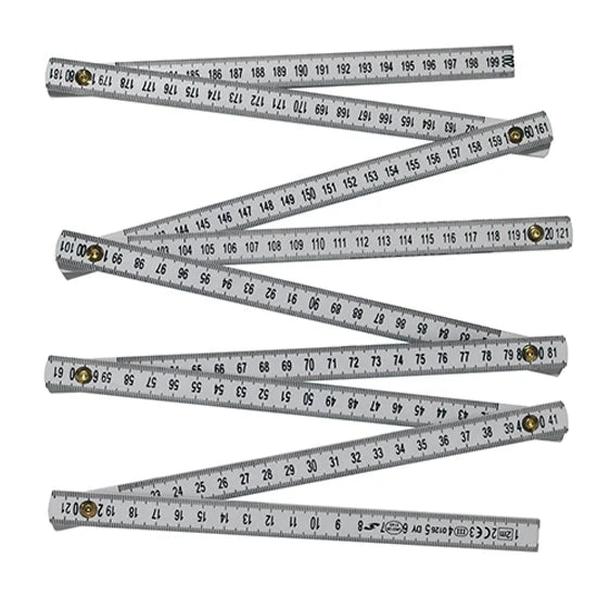 Skandia Duimstok Wit 2m 10-delig