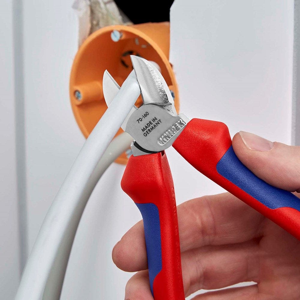 KNIPEX 70 05 160 Zijsnijtang met meer-componentengrepen verchroomd 160 mm-3