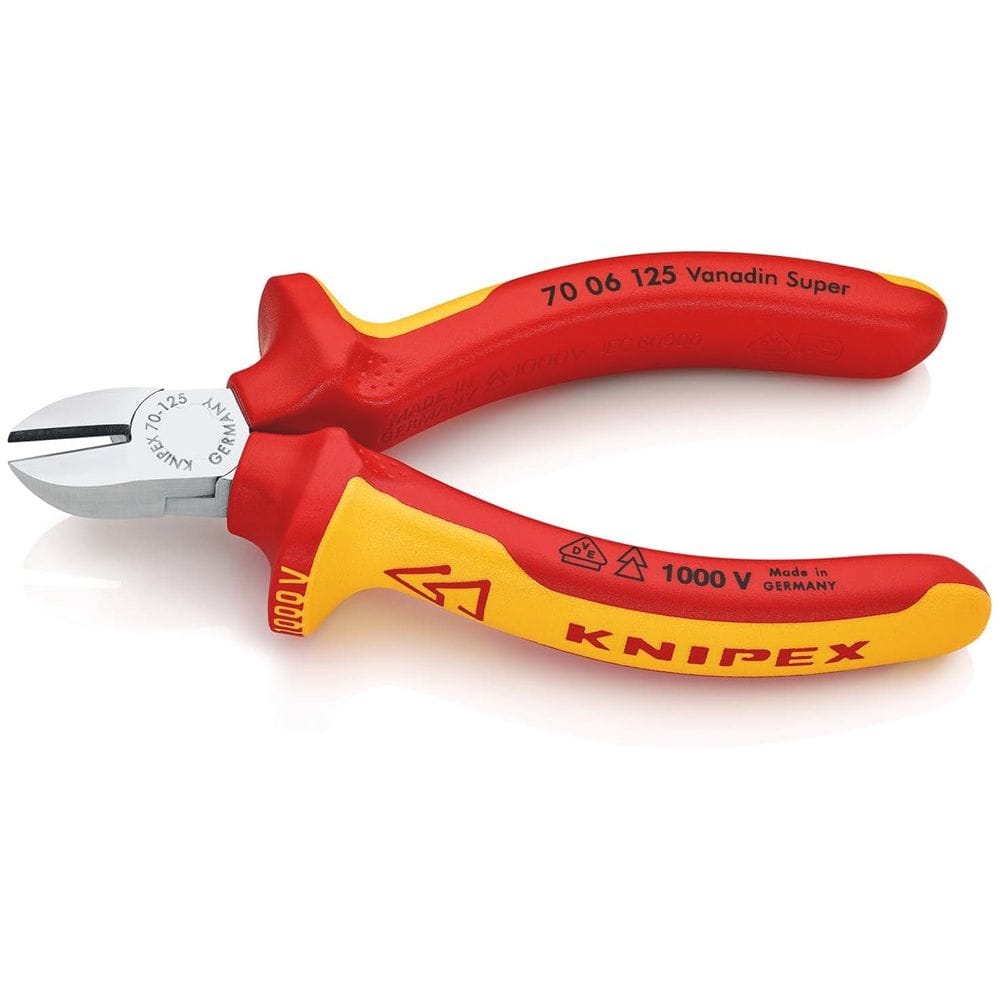 KNIPEX 70 06 125 Zijsnijtang geïsoleerd met meer-componentengrepen, VDE-getest verchroomd 125 mm-2