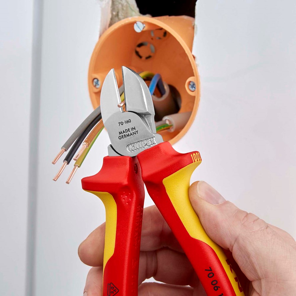 KNIPEX 70 06 160 Zijsnijtang geïsoleerd met meer-componentengrepen, VDE-getest verchroomd 160 mm-3