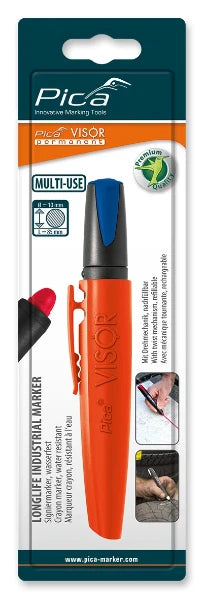 Pica VISOR 990/41 Industriële Multi-Use Krijtmarker blauw (blister)