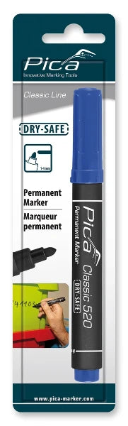 Pica Classic 520/41 Permanent Marker blauw - conische punt (blister)
