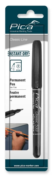 Pica Classic 533/46 Permanent Pen Fijn 0.7 mm zwart (blister)