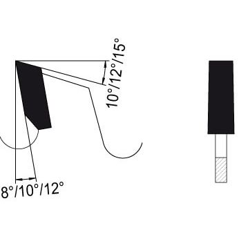 Diamant Voorritszaagblad Ø 125 mm, asgat 45 mm, B=4,4-5,2 mm, Z=24 F Kon., DP