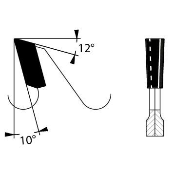 Diamant Voorritszaagblad Ø 120 mm, asgat 22 mm, B=2,8-3,8 mm, Z=2×12 Vlaktand, DP