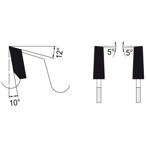 Diamant Voorritszaagblad Ø 127 mm, asgat 45 mm, B=4,4-5,2 mm, Z=24 W Kon., DP