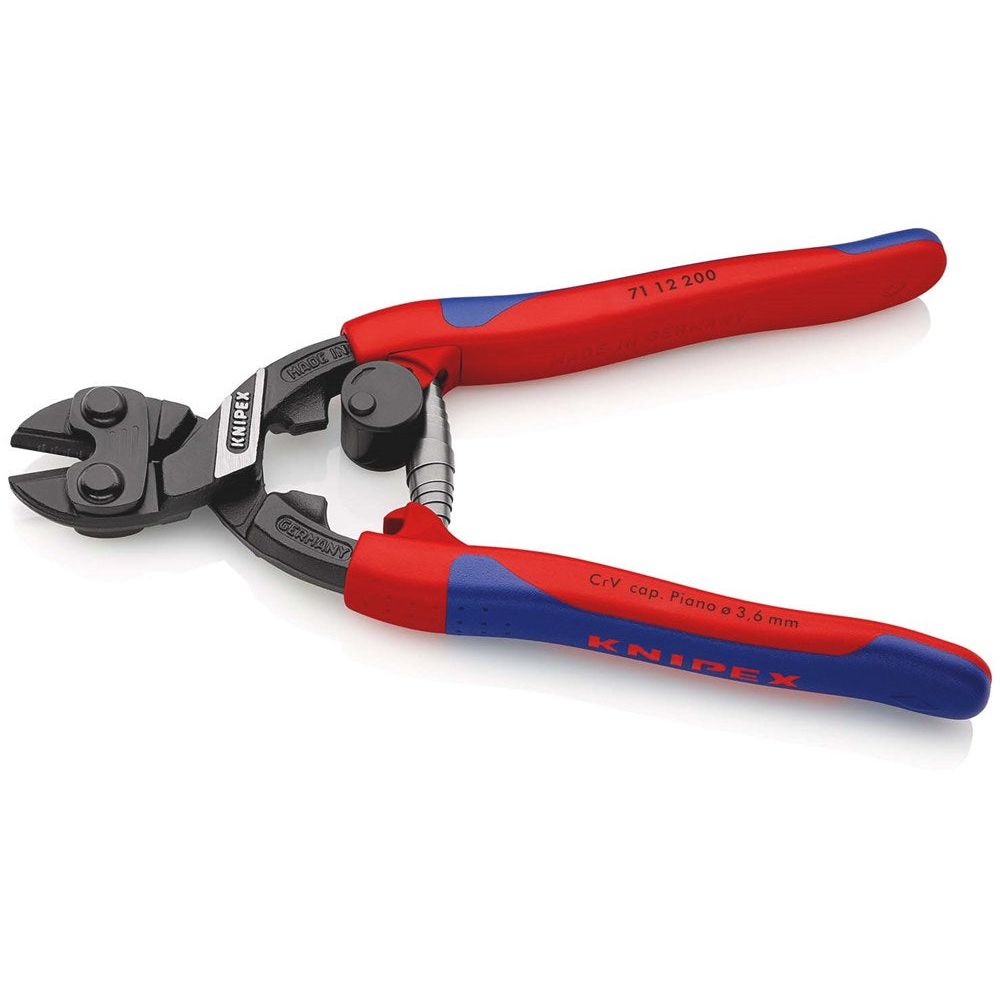 KNIPEX 71 12 200 CoBolt® Compacte boutensnijtang met slanke meer-componentengrepen zwart geatramente-1