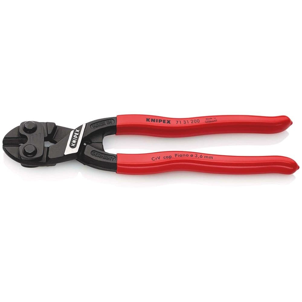 KNIPEX 71 31 200 CoBolt® Compacte boutensnijtang met kunststof bekleed zwart geatramenteerd 200 mm-0
