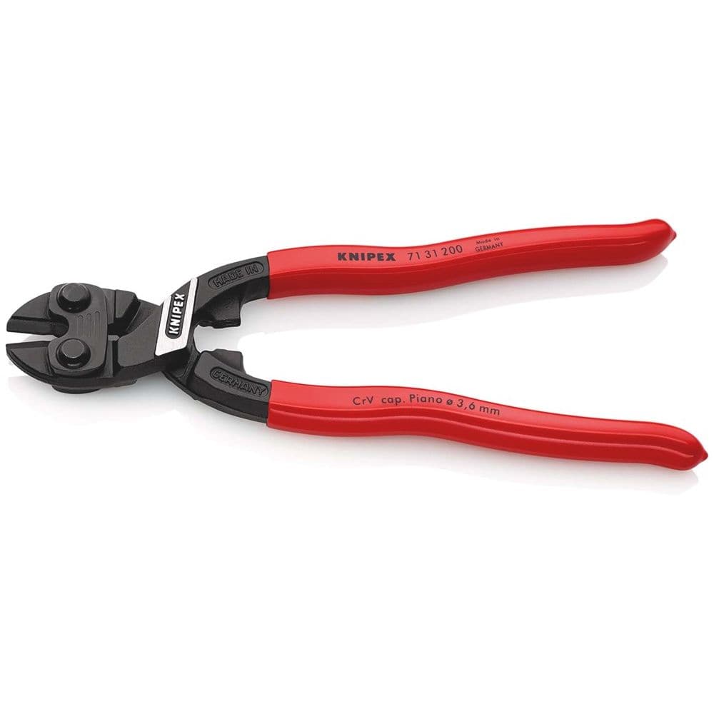 KNIPEX 71 31 200 CoBolt® Compacte boutensnijtang met kunststof bekleed zwart geatramenteerd 200 mm-1