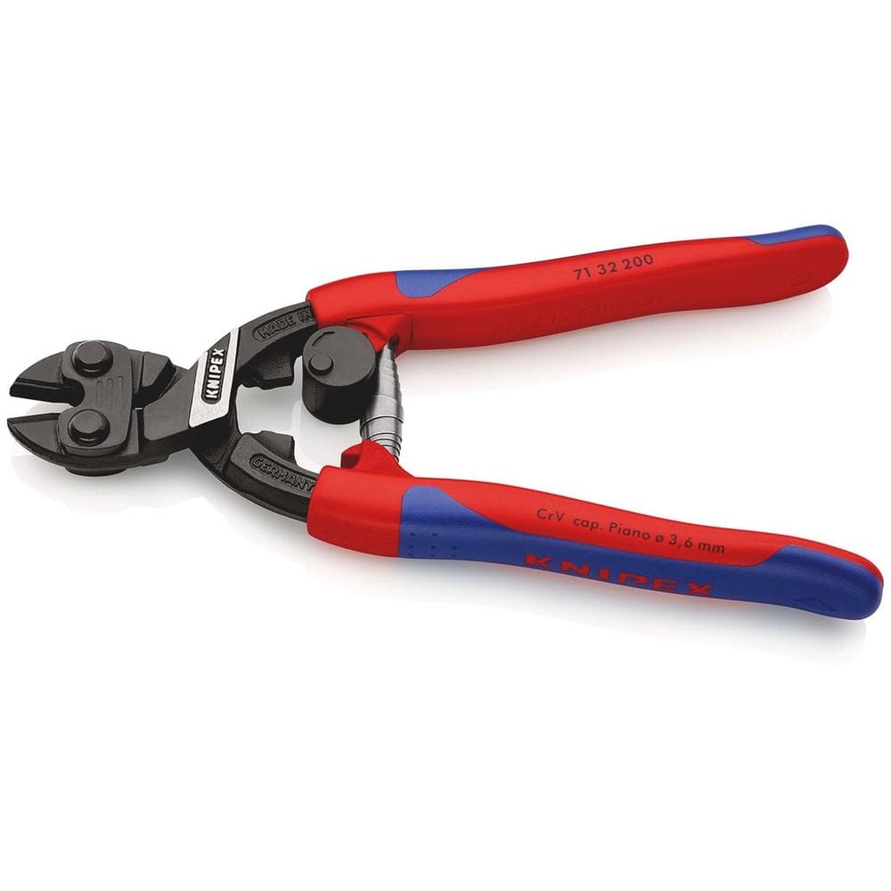 KNIPEX 71 32 200 CoBolt® Compacte boutensnijtang met slanke meer-componentengrepen zwart geatramente-1