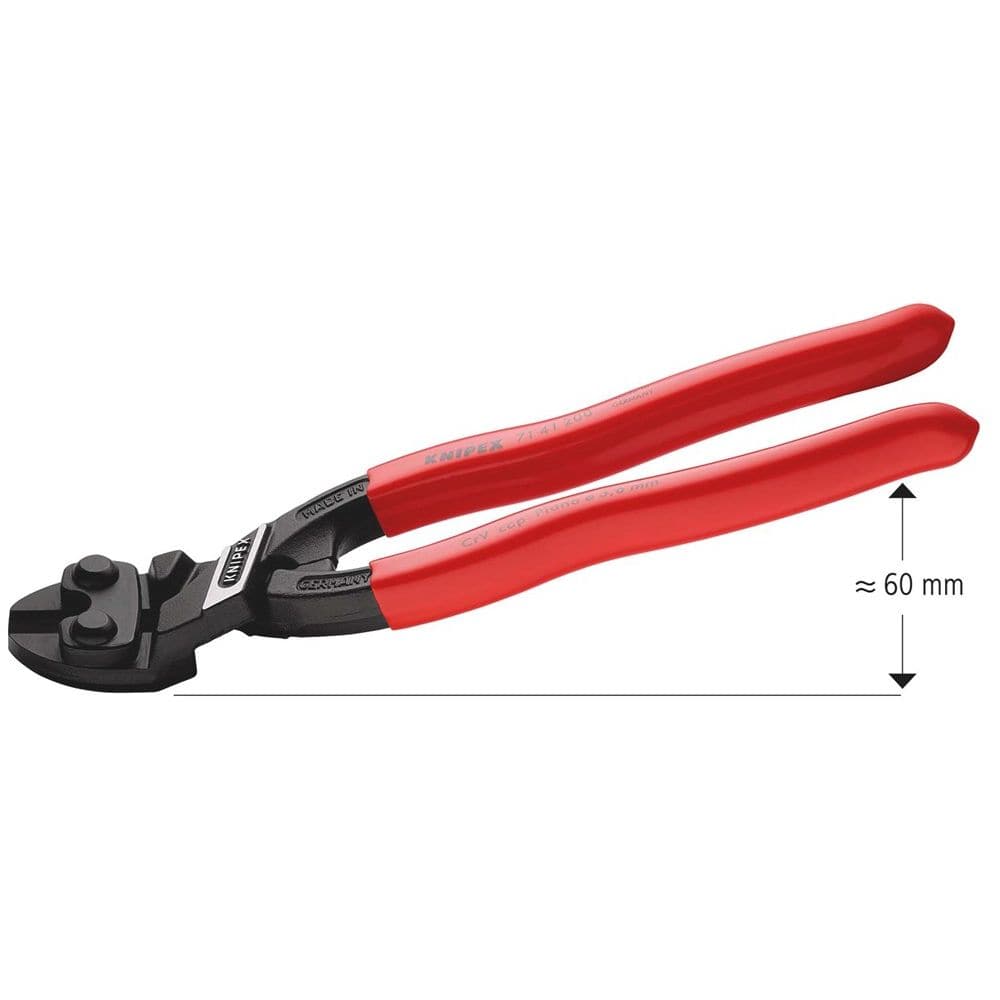 KNIPEX 71 41 200 CoBolt® Compacte boutensnijtang met kunststof bekleed zwart geatramenteerd 200 mm-0