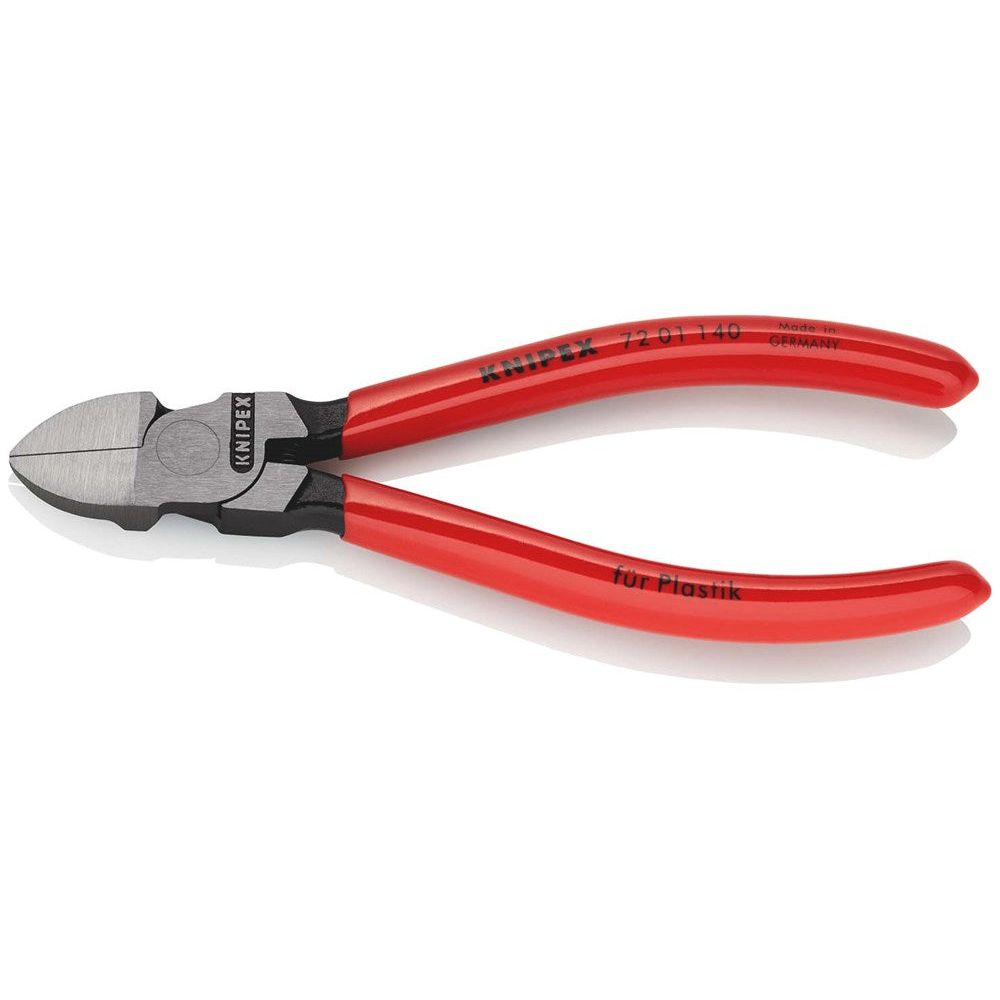 KNIPEX 72 01 140 Zijsnijtangen voor kunststof met kunststof bekleed 140 mm-0