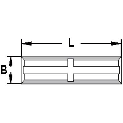 Mini-Keermes 40,0 x 5,5 x 1,1 mm, vierzijdig geslepen, HW