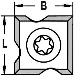 Combi-keermes 45° + R=1/2/3 mm, vierzijdig geprofileerd, HW