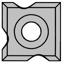 Combi-keermes 45° + R=1/2/3 mm, vierzijdig geprofileerd, HW