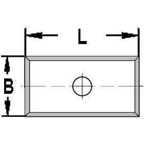 Keermes 20,0 x 12,0 x 1,5 mm (1-gats), vierzijdig geslepen, HW
