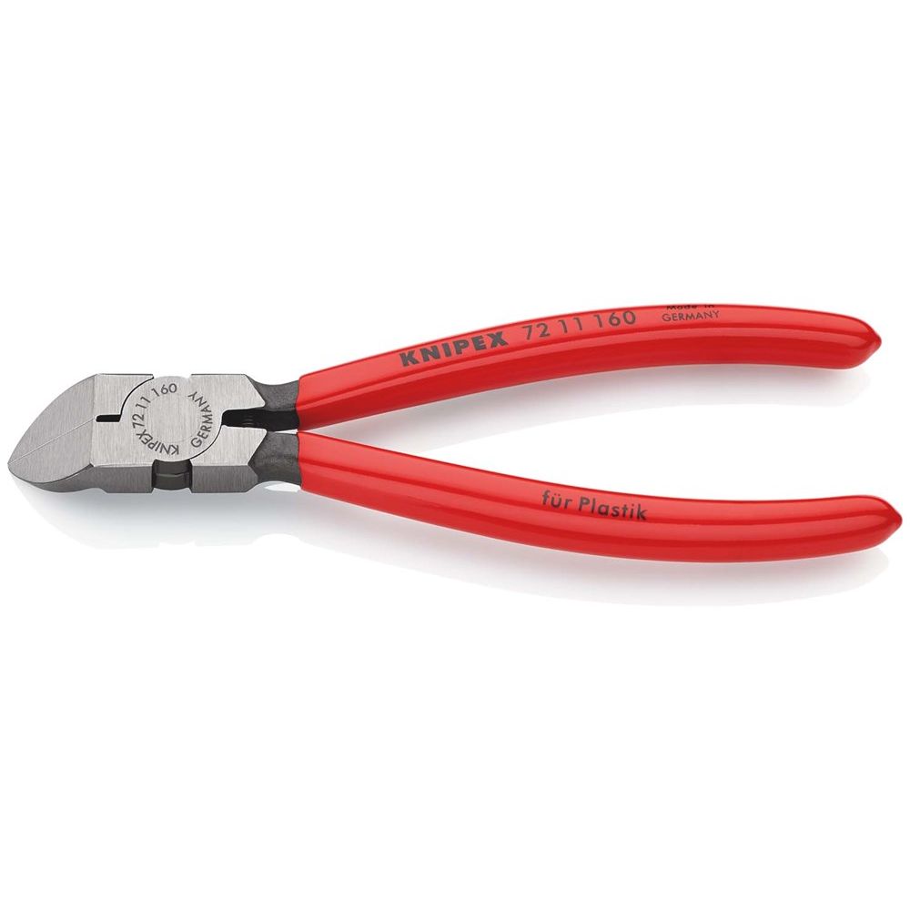 KNIPEX 72 11 160 Zijsnijtangen voor kunststof met kunststof bekleed 160 mm-0