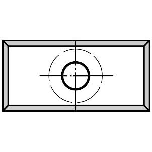 Sponningkeermes 26,0 x 12,5 x 1,5 mm, vierzijdig geslepen, HW