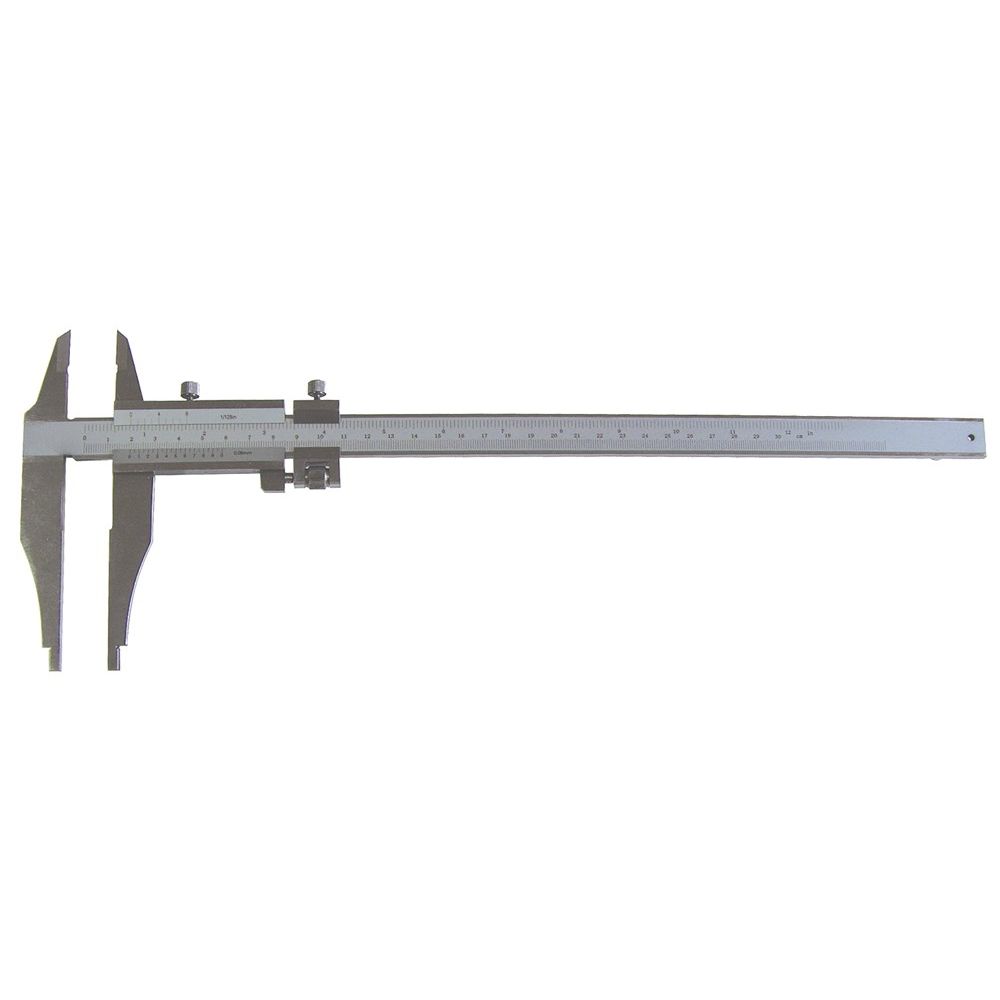 Werkplaatsschuifmaat 250x80mm licht mo- fijninstelling afl. 0,05+1/128" m/punten-0
