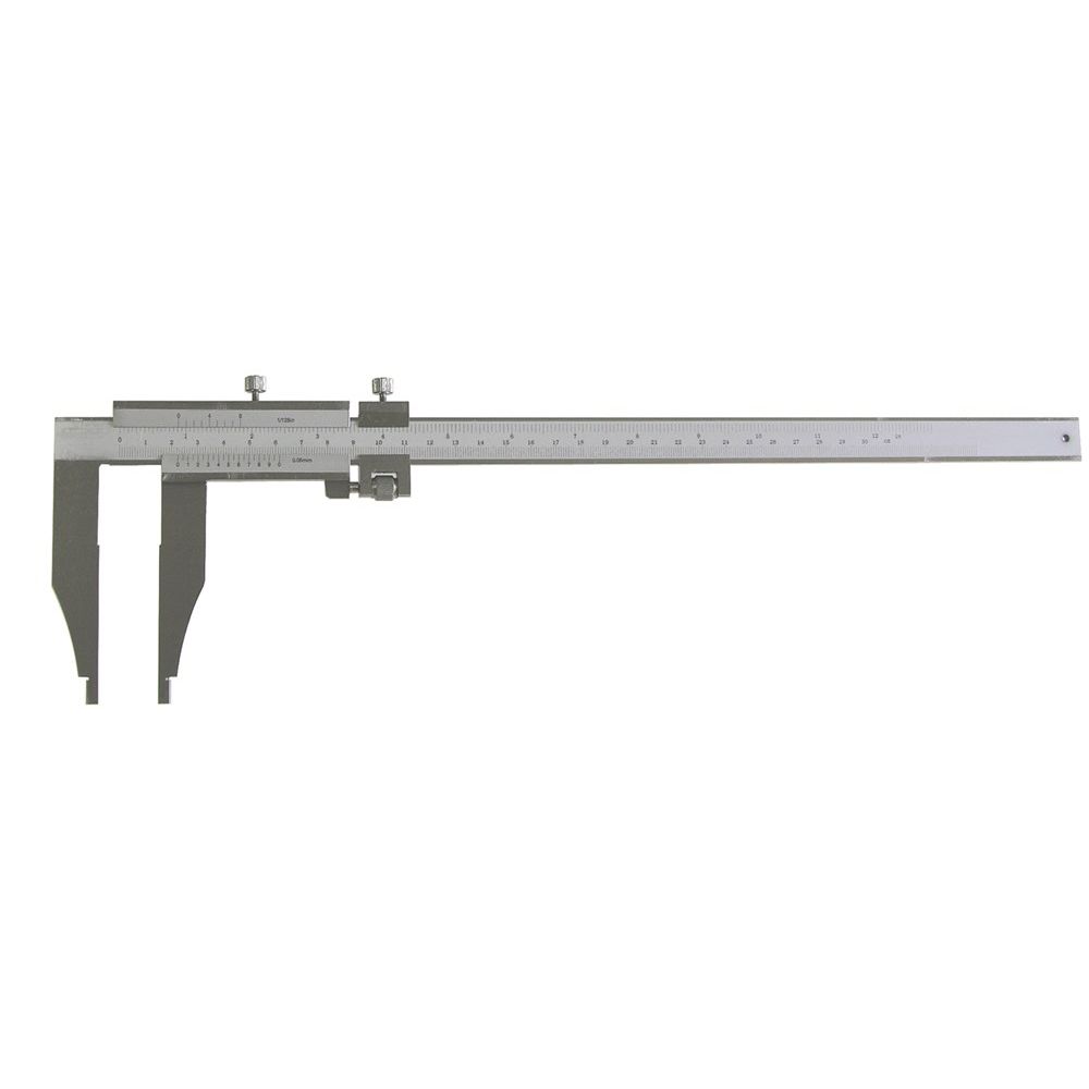 Werkplaatsschuifmaat 200x60mm licht mo- del RVS, fijn-instelling zonder punten-0