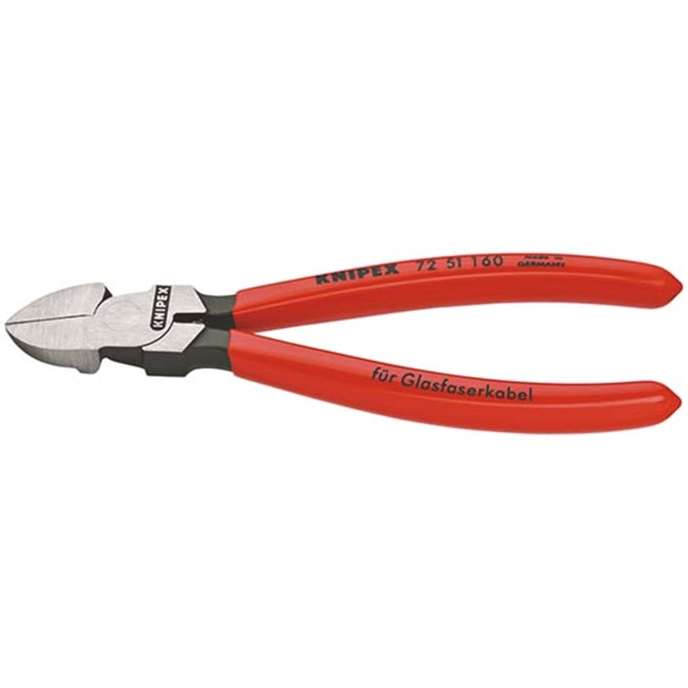 KNIPEX 72 51 160 Zijsnijtang voor optische vezelkabel (glasvezelkabel) met kunststof bekleed 160 mm-0