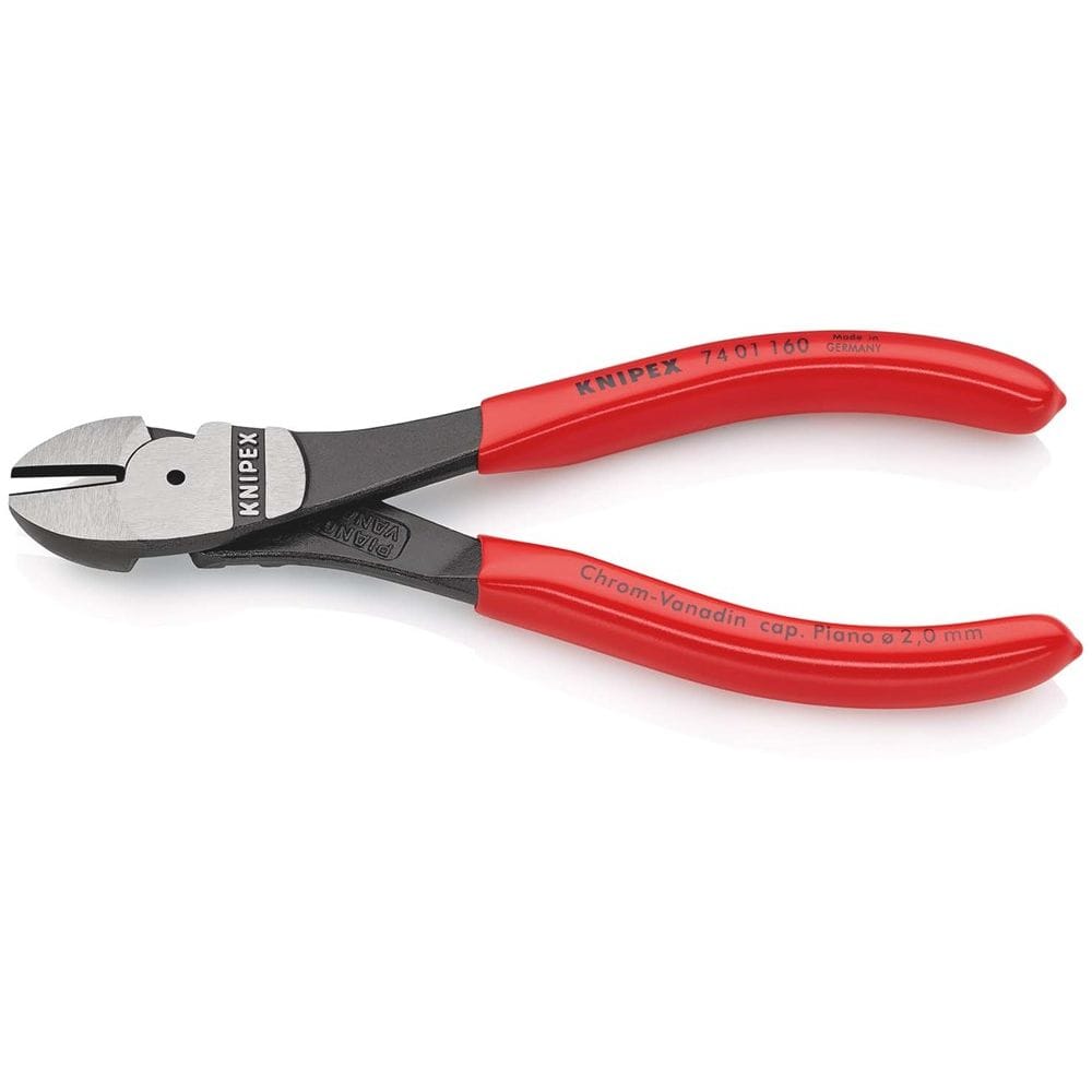KNIPEX 74 01 160 Kracht-zijsnijtang met kunststof bekleed zwart geatramenteerd 160 mm-2