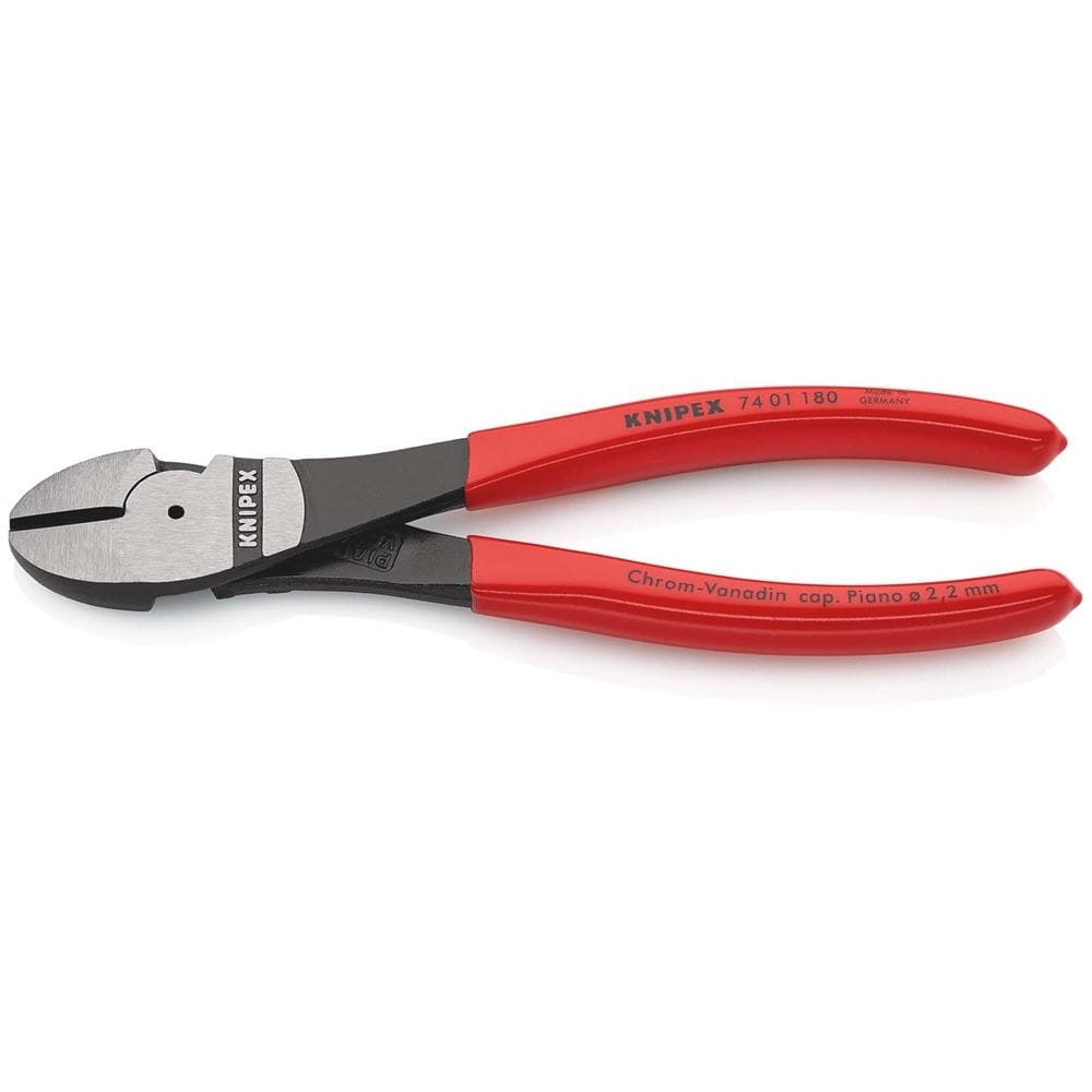 KNIPEX 74 01 180 Kracht-zijsnijtang met kunststof bekleed zwart geatramenteerd 180 mm-0