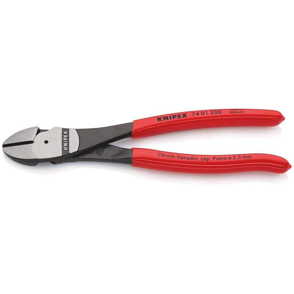 KNIPEX 74 01 200 Kracht-zijsnijtang met kunststof bekleed zwart geatramenteerd 200 mm-0