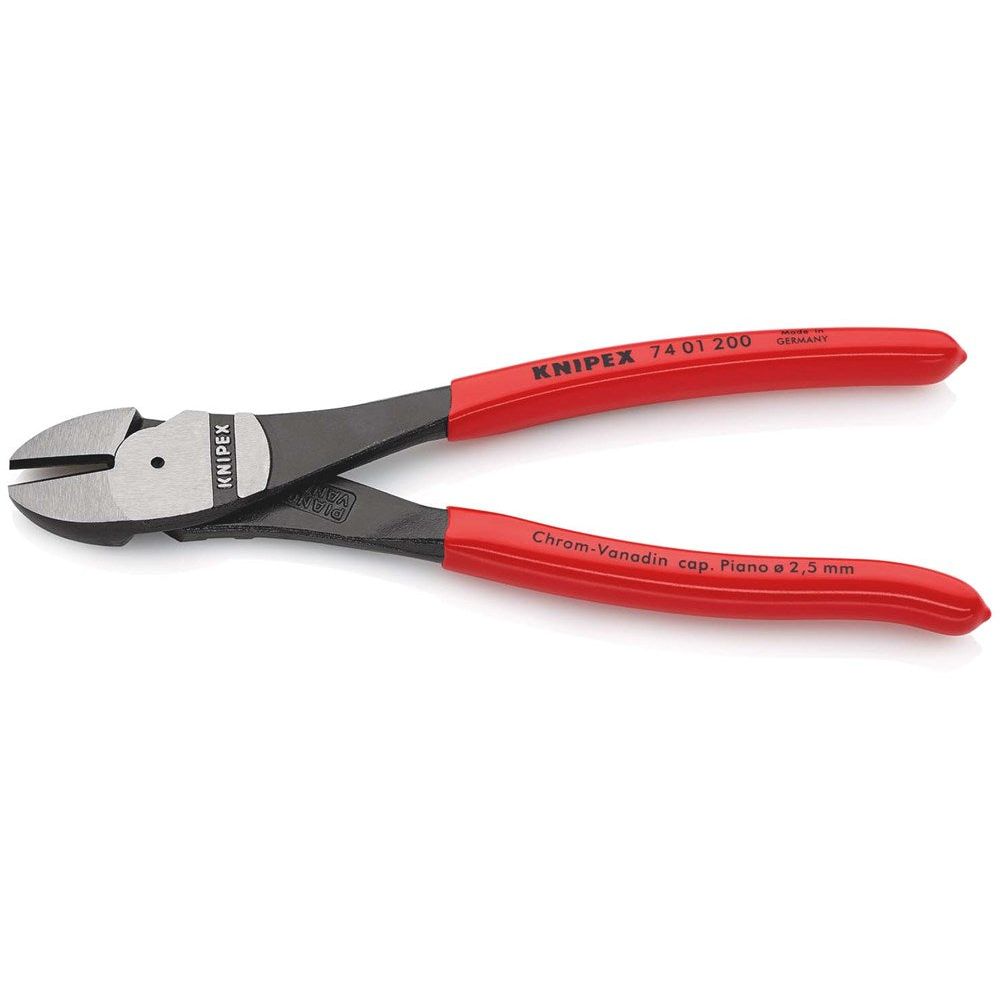 KNIPEX 74 01 200 Kracht-zijsnijtang met kunststof bekleed zwart geatramenteerd 200 mm-2