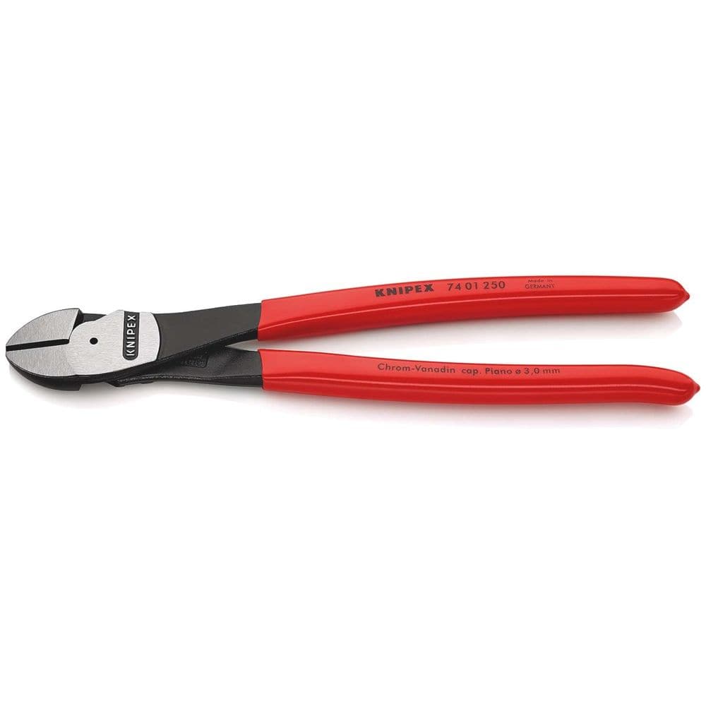 KNIPEX 74 01 250 Kracht-zijsnijtang met kunststof bekleed zwart geatramenteerd 250 mm-0