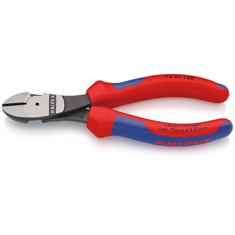 KNIPEX 74 02 160 Kracht-zijsnijtang met meer-componentengrepen zwart geatramenteerd 160 mm-0