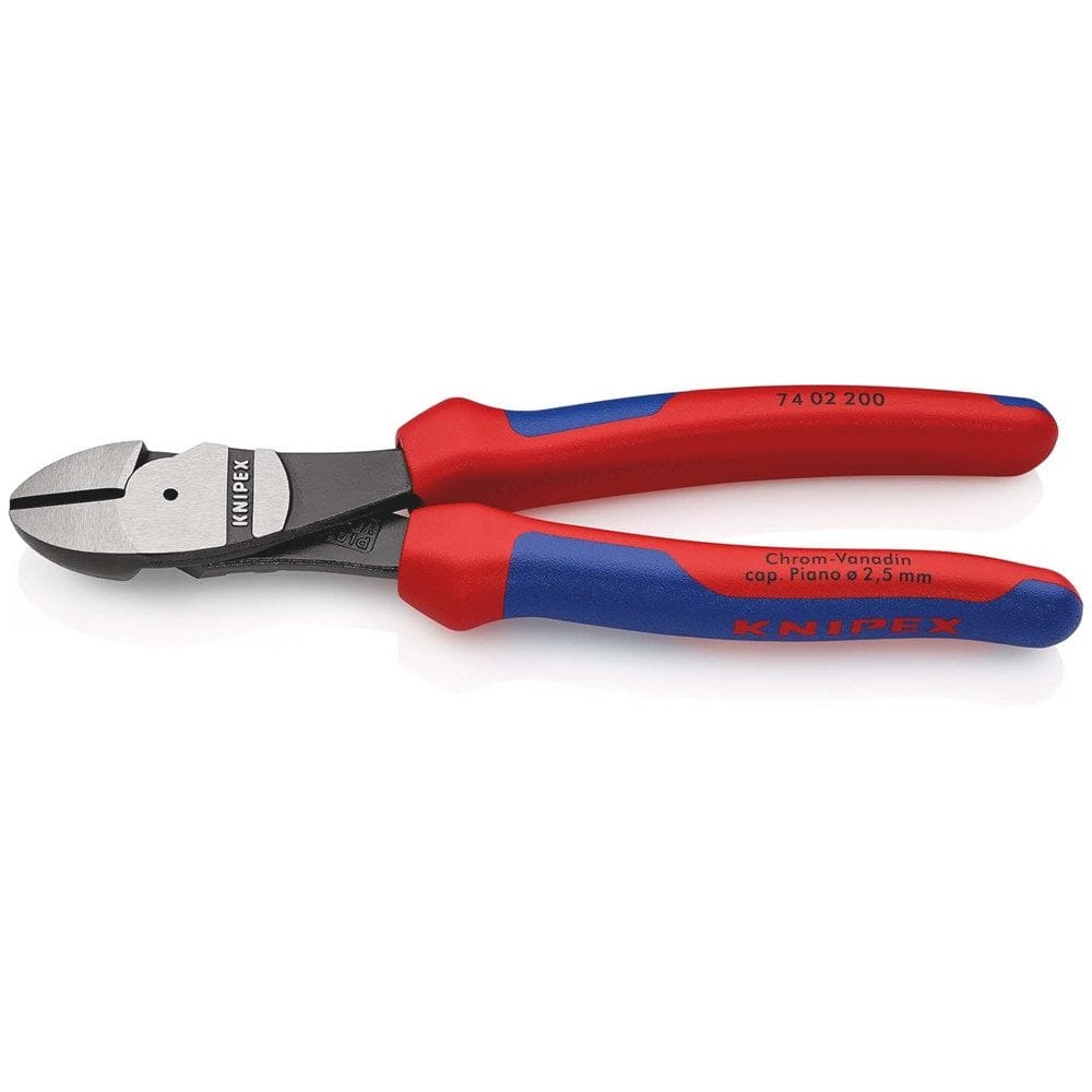 KNIPEX 74 02 200 Kracht-zijsnijtang met meer-componentengrepen zwart geatramenteerd 200 mm-0