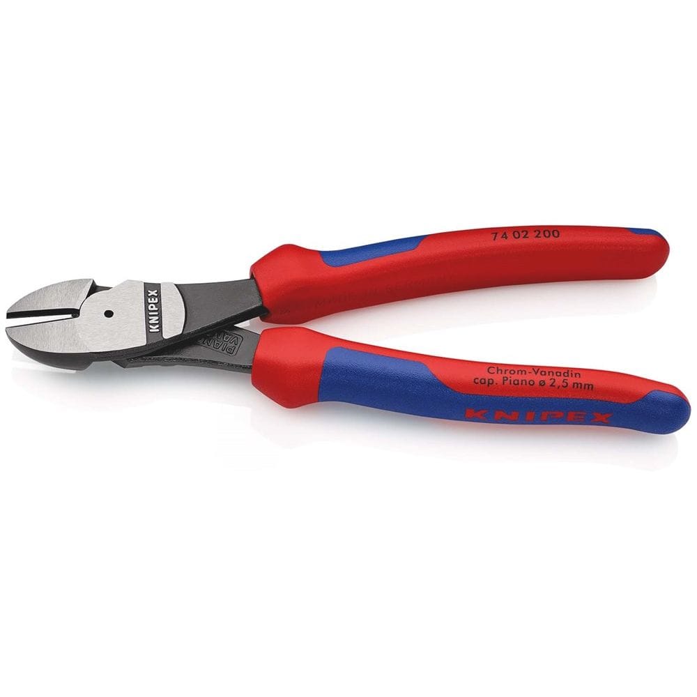 KNIPEX 74 02 200 Kracht-zijsnijtang met meer-componentengrepen zwart geatramenteerd 200 mm-2